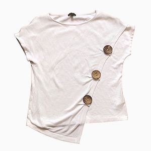 MARBLE Asymmetrical, Large Wooden Buttons Diagonal